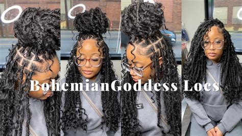 How To Do Bohemian Locs Adding Curls In Between Locs Youtube