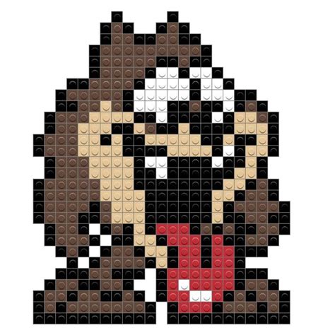 Taz Tiny Cross Stitch Pixel Art Perler Bead Art