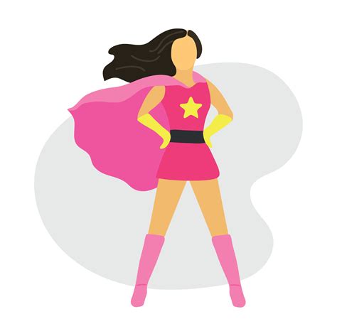 Superwoman Concept Icon Clipart Avatar Logtotype Isolated Illustration