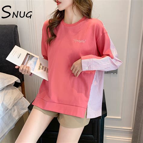 Snug Real Shot 2021 Autumn New Product Shirt Stitching Sweater Women