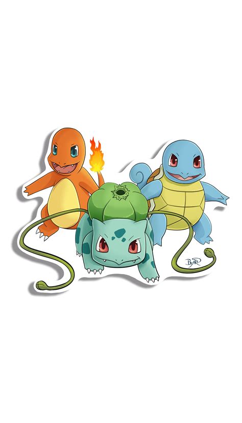 Kanto Starters Trio — Insomniac Illustrations