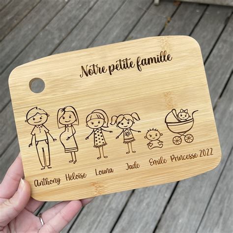 Planche à découper personnalisée famille Les Planches Apéro