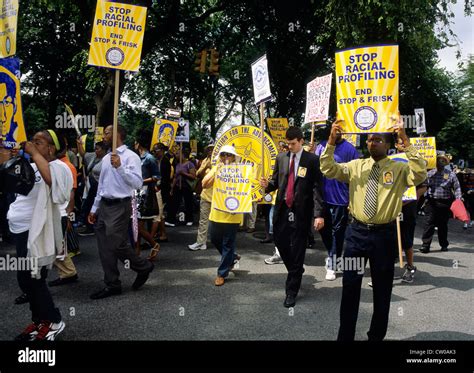 Silent March Parade Protesting Racial Profiling And Stop And Frisk Law