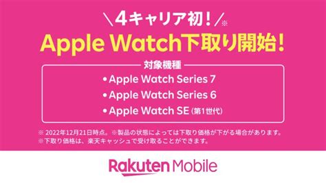 4キャリア初。楽天モバイル、apple Watchの下取りサービスを開始 It News