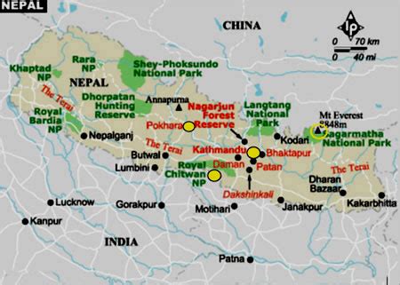 Nepal Map Lumbini