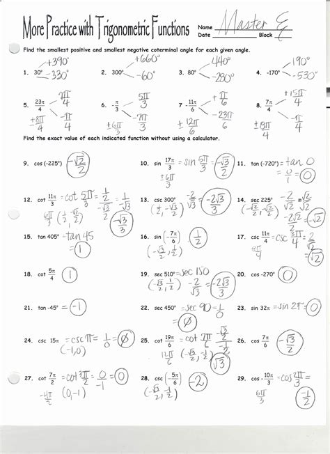 50 Families Of Functions Worksheet