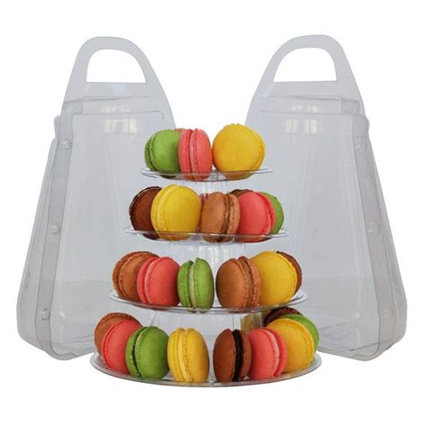 4 Tier Macaron Display Stand For French Macarons With Carrying