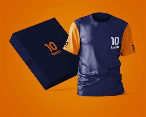 Free Psd Sports Shirt Mockup With Brand Logo