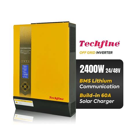 Techfine Pure Sine Wave Power Inverter For Solar System Hybrid Solar