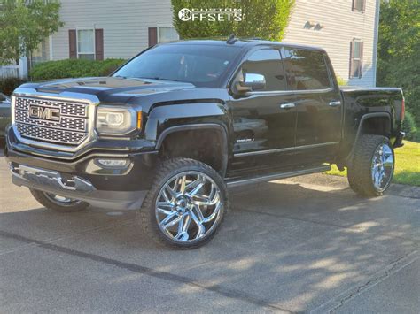 2017 GMC Sierra 1500 With 24x12 57 Vision Spyder And 33 12 5R24