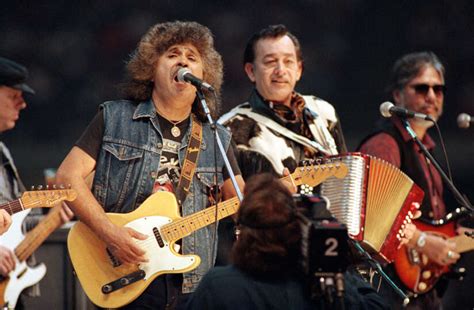 Texas Tornados The Band Performs In 1992 With Freddy Fender And