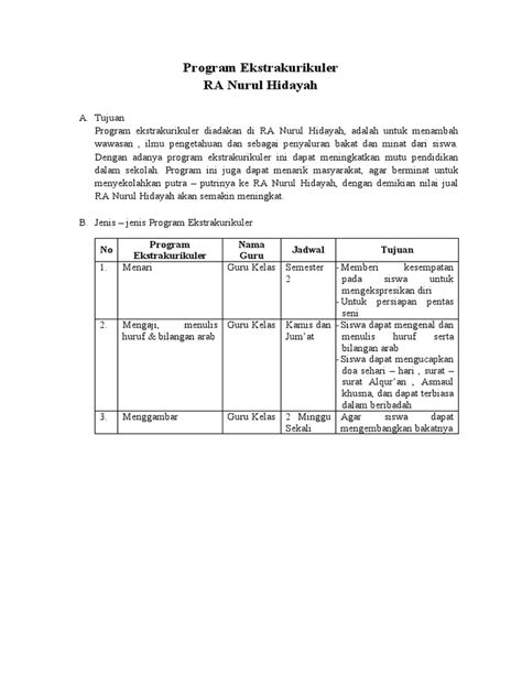 Program Ekstrakulikuler Pdf