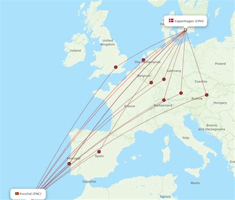 All Flight Routes From Funchal To Copenhagen Fnc To Cph Flight Routes