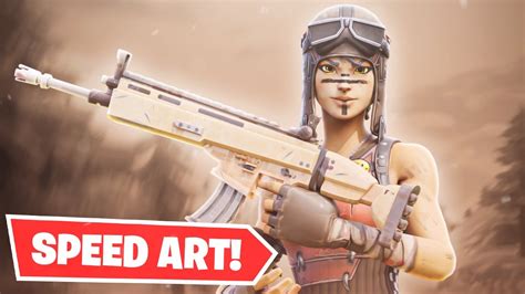 Free Renegade Raider Thumbnail Fortnite Speed Art Youtube