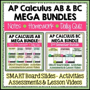 AP Calculus AB BC Double Mega Bundle Curriculum Flamingo Math