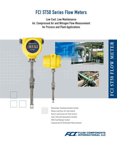 Pdf Fci St Series Flow Meters Fluidcomponents Brochures