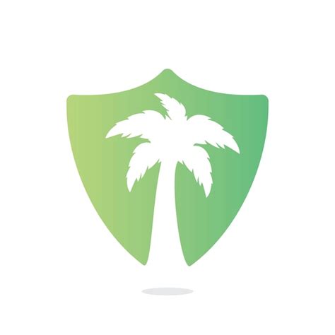 Dise O De Logotipo De Playa Tropical Y Palmeras Vector Premium