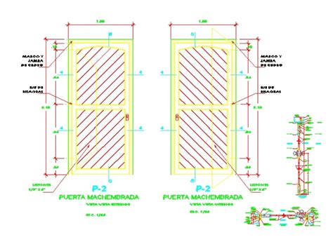 Detalle De Puertas En Autocad