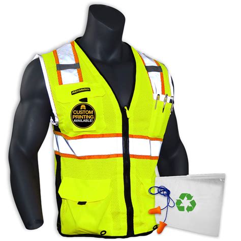 CJS CJHVSV3001 ANSI Class 3 High Visibility Two Tone Safety Vest 100