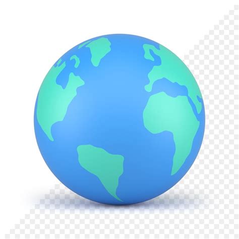 Naturaleza azul tierra planeta globo geografía esfera forma realista 3d