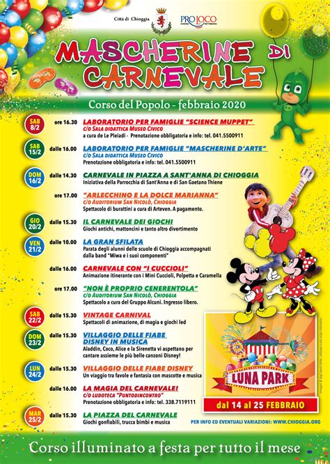 EVENTI E APPUNTAMENTI A CHIOGGIA E SOTTOMARINA CARNEVALE OGGI