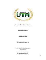 Tarea Del Primer Parcial Hh Docx Universidad Tecnolgica De Honduras