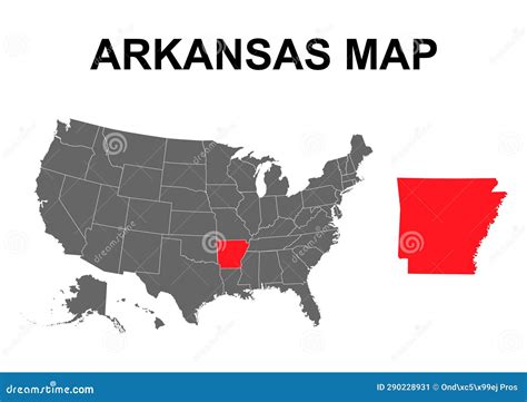 Arkansas Map Shape United States Of America Flat Concept Icon Symbol