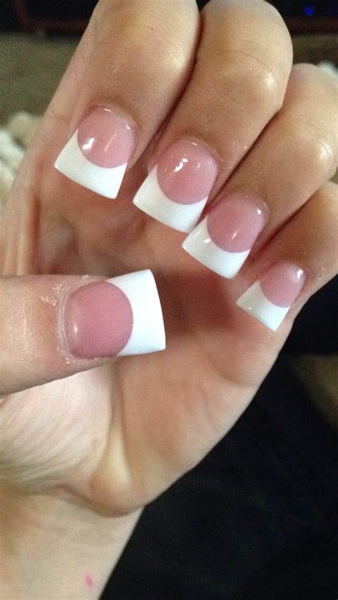 I Like The Slight Flare To These French Tips French Acrylic Nails