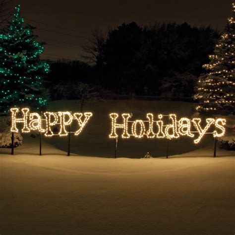 Holidynamics Sign LED Happy Holidays Classic White 18