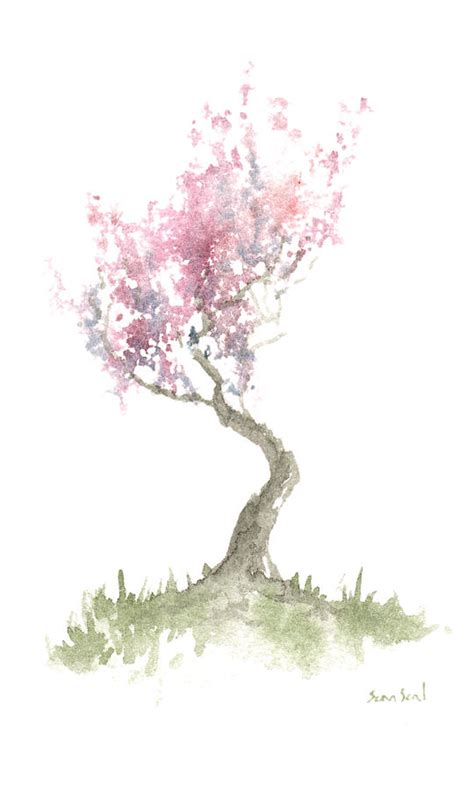 Zen Tree In Spring Painting by Sean Seal - Fine Art America