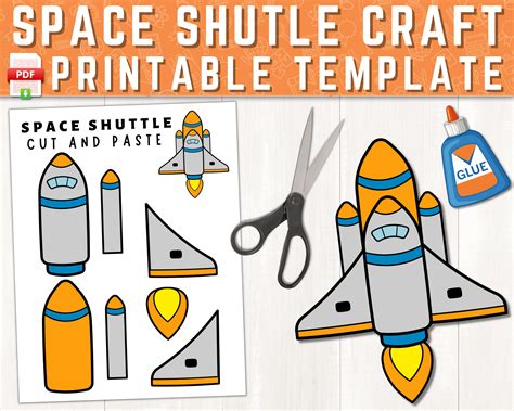 Fun Easy Space Shuttle Papercraft Free Template Frosting 57 Off