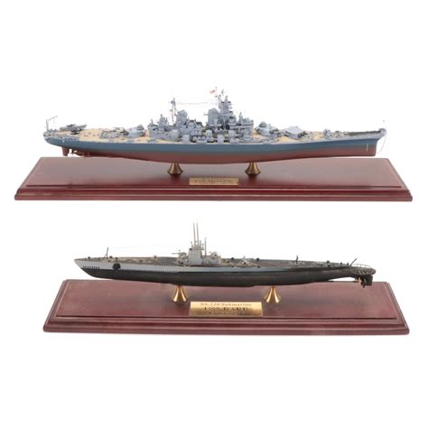 Danbury Mint USS Missouri and USS Barb Model Ships | EBTH