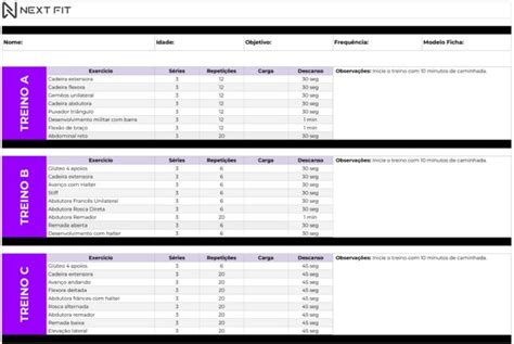 Ficha De Treino De Academia Como Montar Dicas E Modelos