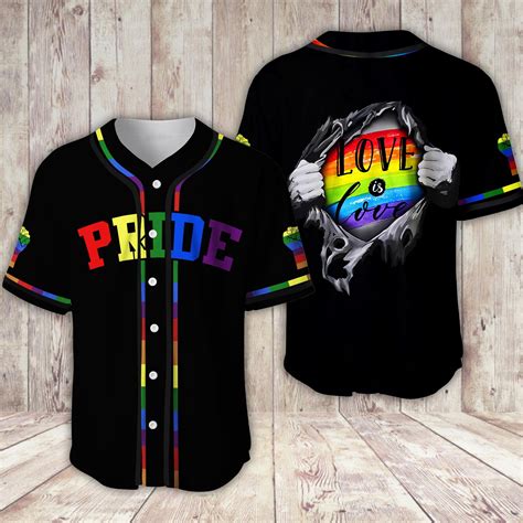 Lgbt Pride Baseball Jersey Gay Pride Baseball Shirt Lgbt Etsy