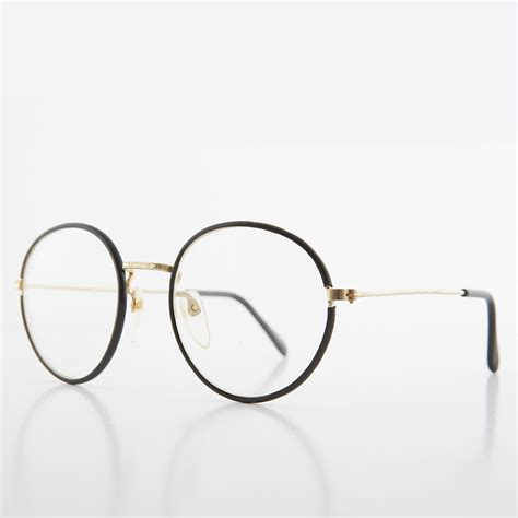 Round Black Preppy Polo Style Clear Lens Glasses - Einstein 2 – Sunglass Museum