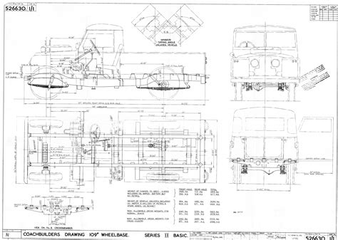 Land Rover 109 1962 Blueprint - Download free blueprint for 3D modeling