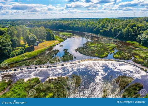 Venta Waterfall At Latvian Village Kuldiga Stock Photo Image Of