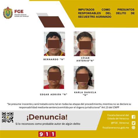 Imputados Como Presuntos Responsables Del Delito De Secuestro Agravado