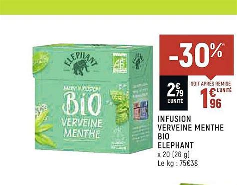 Promo Infusion Verveine Menthe Bio L Phant Chez Spar Icatalogue Fr