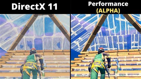 Fortnite Directx 11 Vs Performance Mode Alpha Fps Boost Youtube