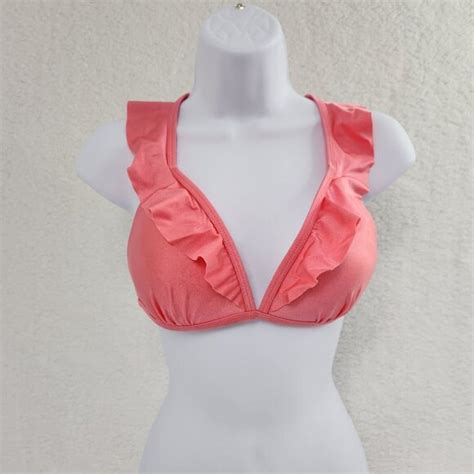 Unbranded Swim Bikini Top Swimsuit Bathing Suit Top Only Pink
