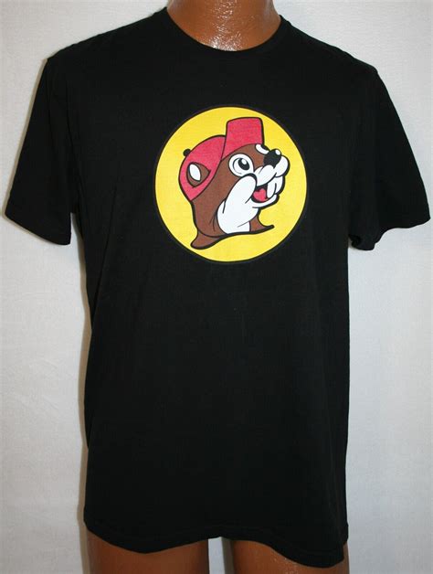 Buc Ees Simple Beaver Head Logo Black T Shirt Adult L Gem