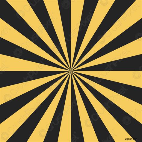 Abstract Sunburst Pattern Background Yellow And Black Starburst Ray