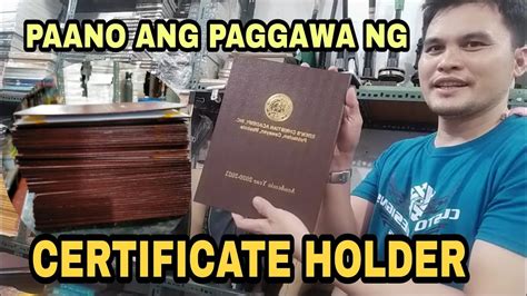 PAANO ANG PAGGAWA NG CERTIFICATE HOLDER ANG DALI LANG GAWIN NITO