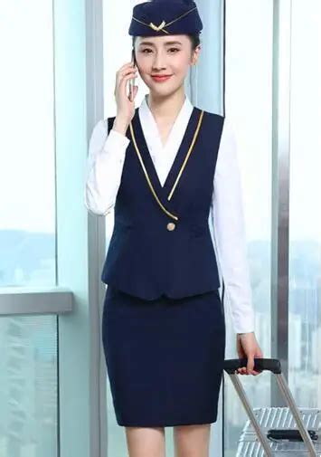 Women Airline Stewardess Clothing Waitress Hip Skirt Set Cosplay