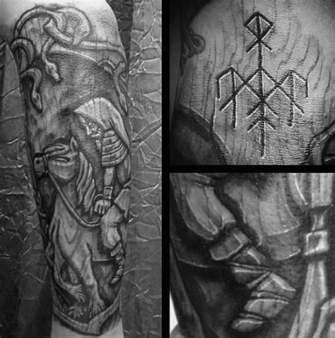 50 Wood Carving Tattoo Designs For Men Masculine Ink Ideas