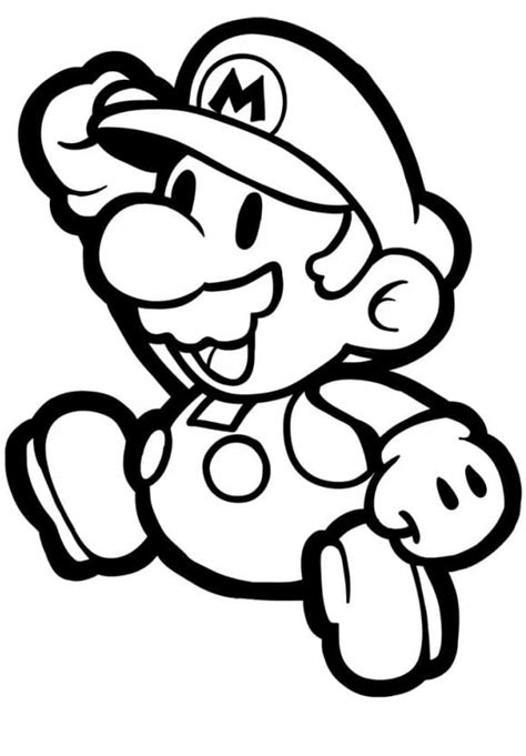 Paper Mario Coloring Page - Free Printable Coloring Pages for Kids