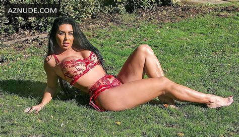 Grace J Teal Sexy Showing Off In Red Lace Lingerie In Turkey Aznude