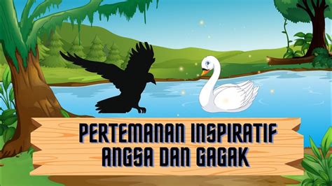 Bagian Pertemanan Inspiratif Angsa Dan Gagak Cartoon