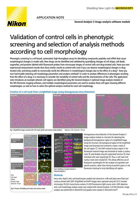 Validation Of Control Cells In Phenotypic Screening And Selection Of